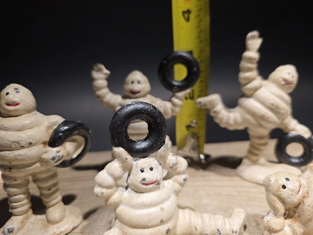 Cast Iron Set of 6 Michelin Men - Classic Advertising - 4