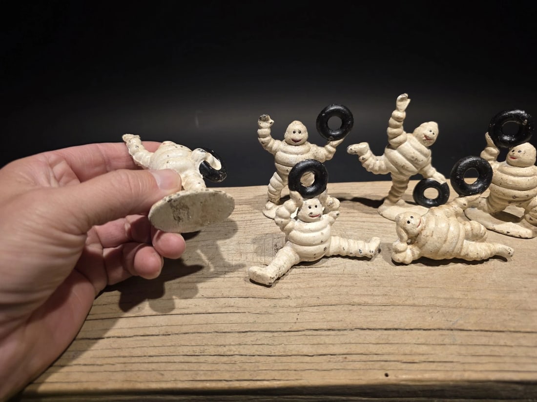 Cast Iron Set of 6 Michelin Men - Classic Advertising - 5