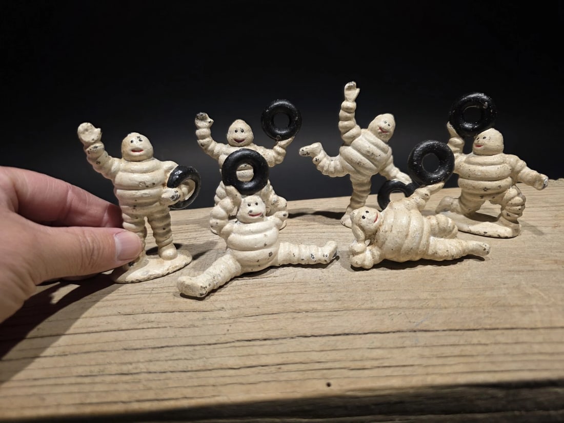 Cast Iron Set of 6 Michelin Men - Classic Advertising - 6