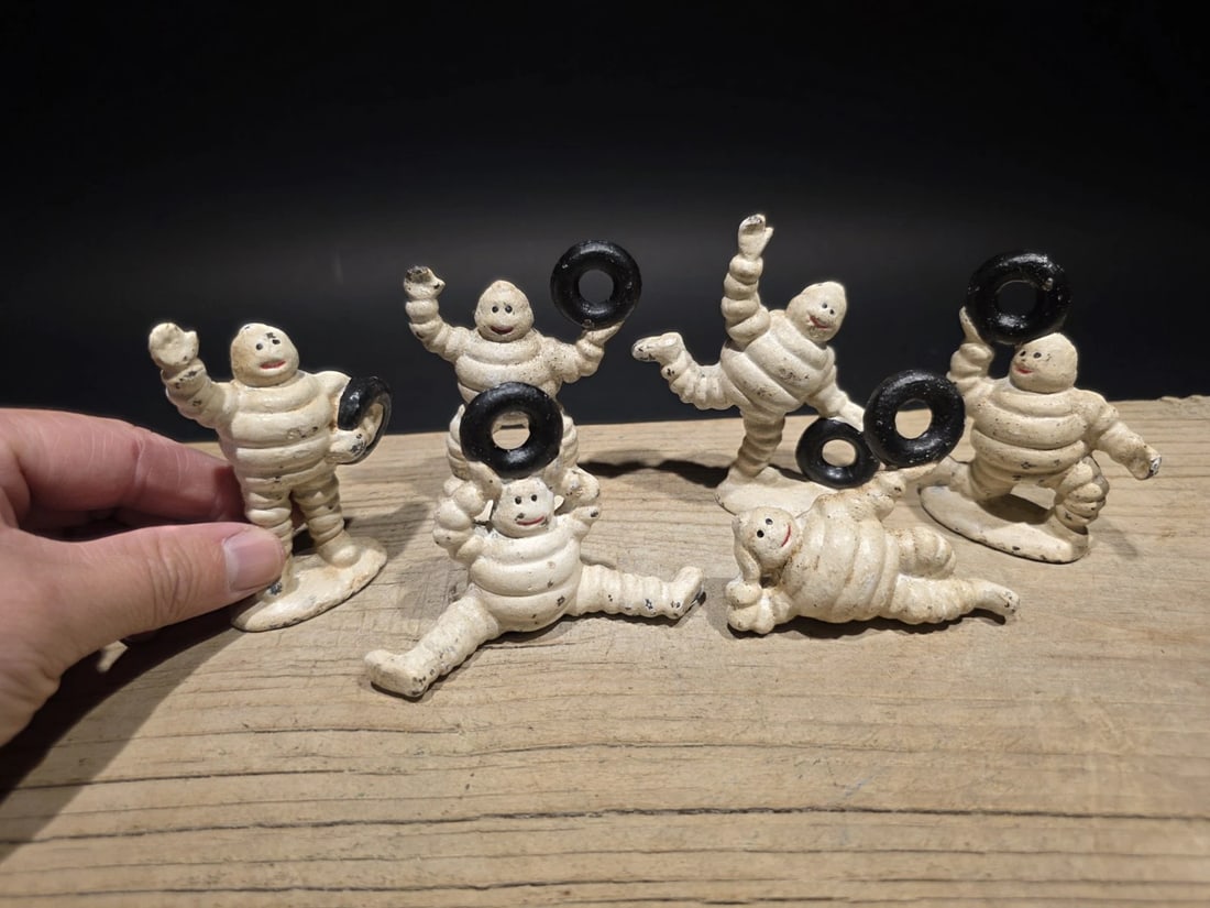 Cast Iron Set of 6 Michelin Men - Classic Advertising - 8