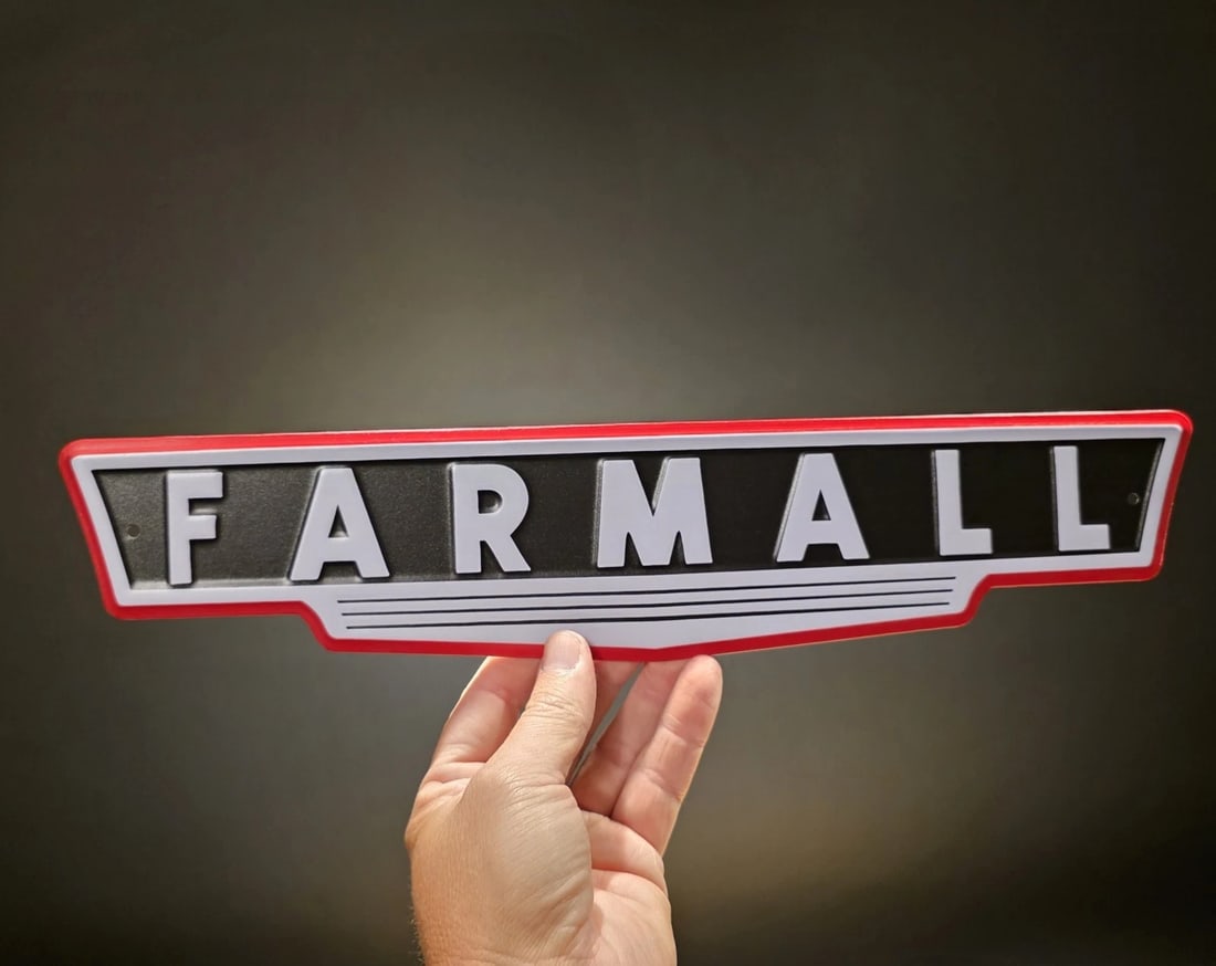 Metal Farmall Tractor Emblem Sign International Harvester Badge - 7