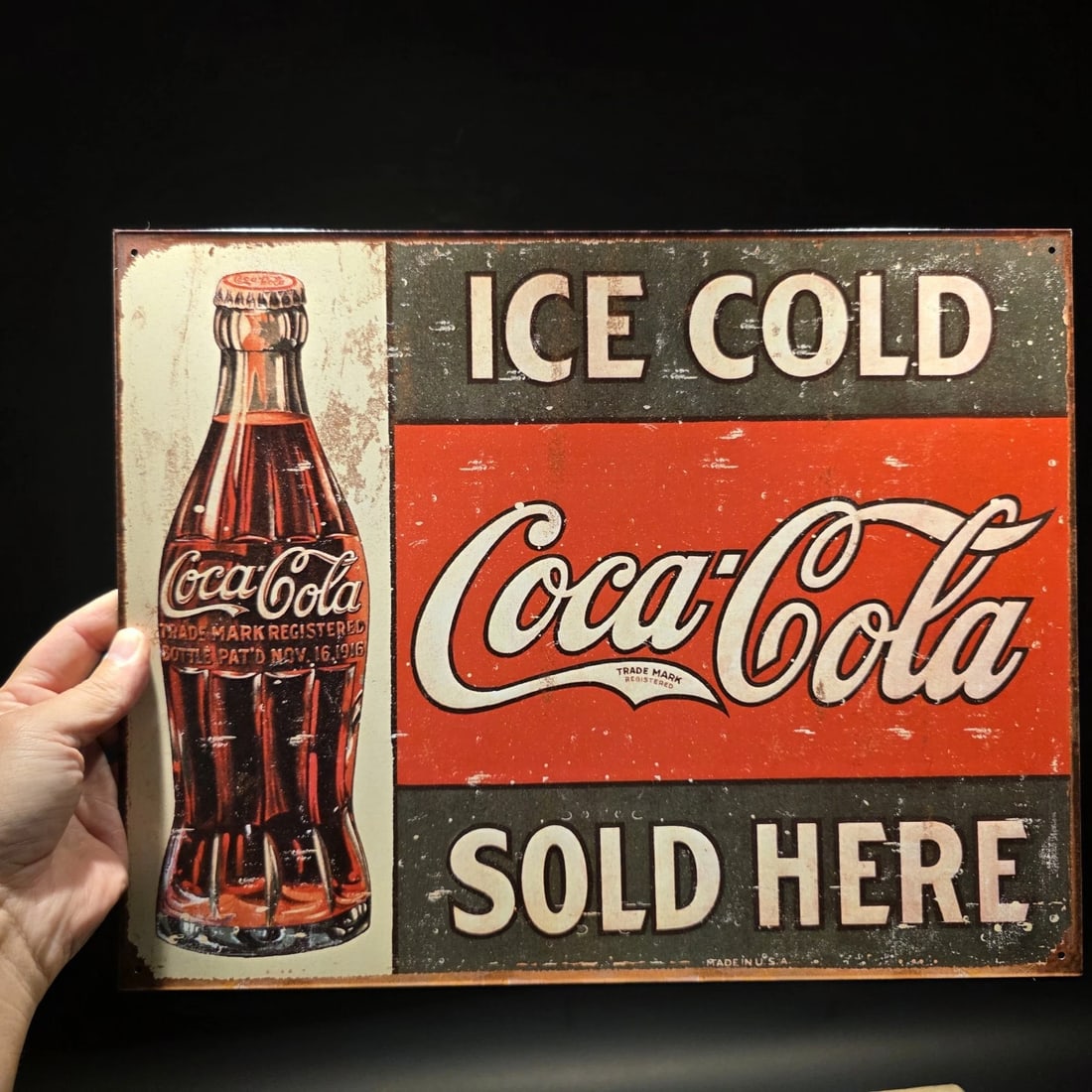 15" Coca-Cola Metal Gas Station Advertising Sign - 3