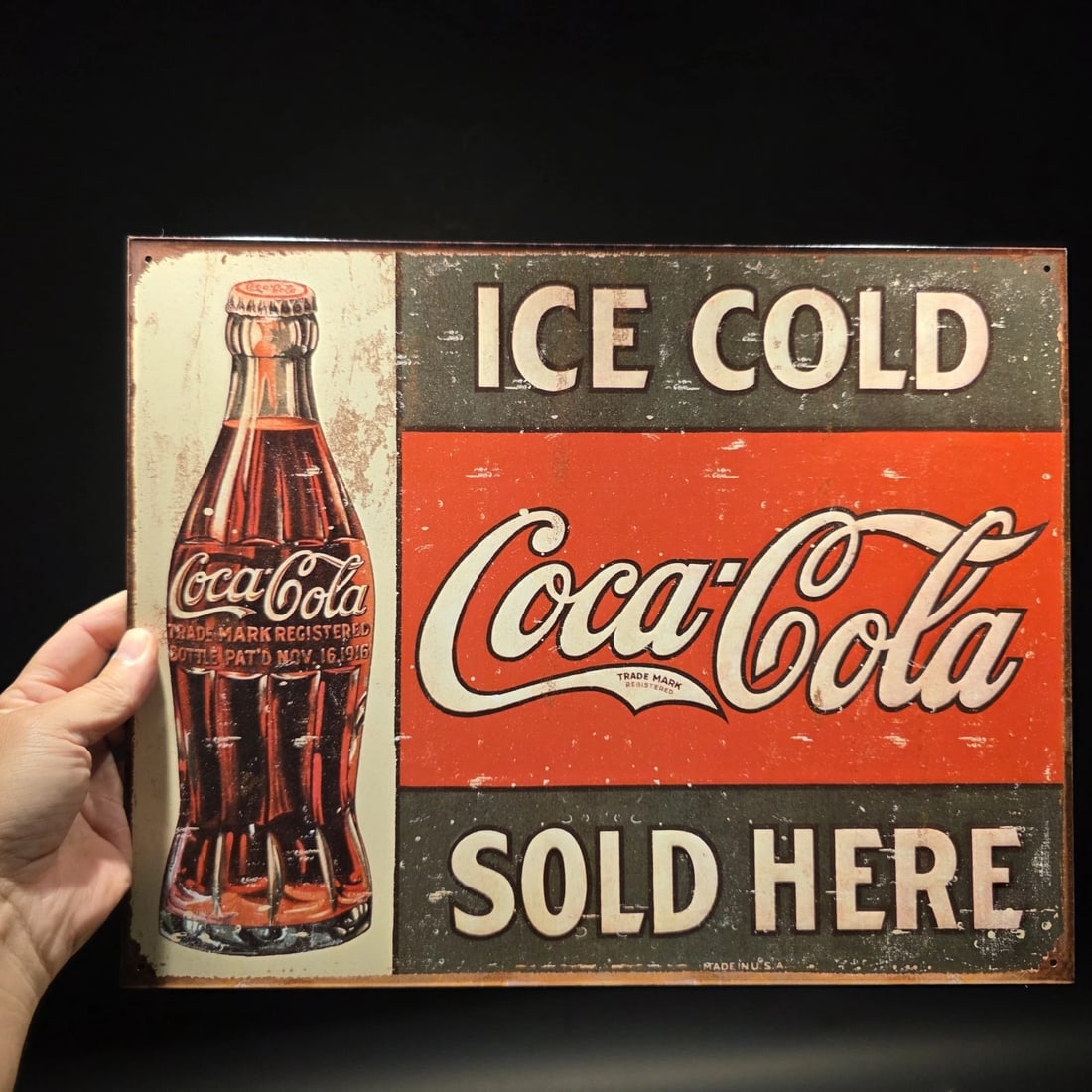 15" Coca-Cola Metal Gas Station Advertising Sign - 4