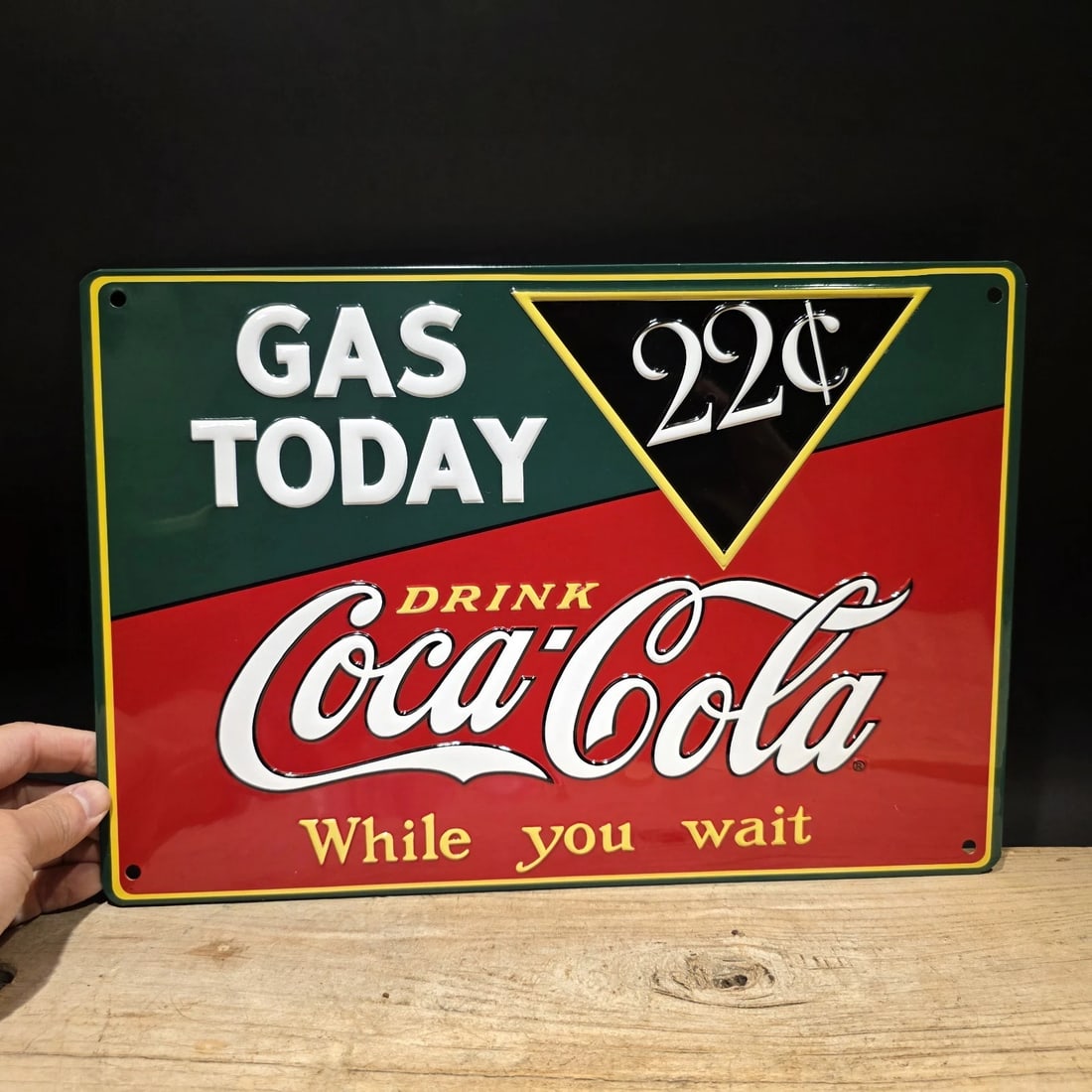 15" Coca-Cola Metal Vintage Style Gas Station Advertising Sign - 3
