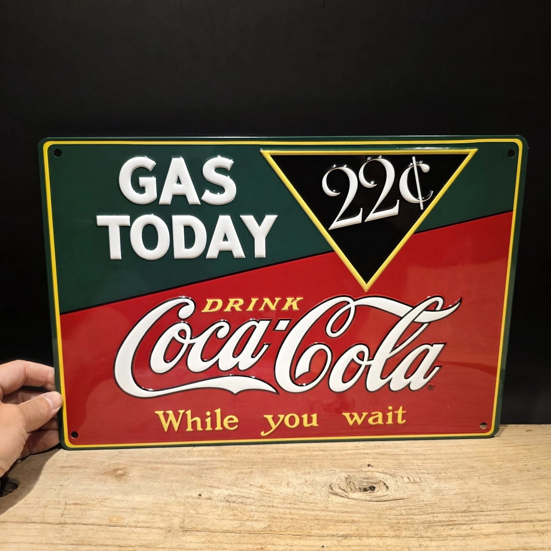 15" Coca-Cola Metal Vintage Style Gas Station Advertising Sign - 5