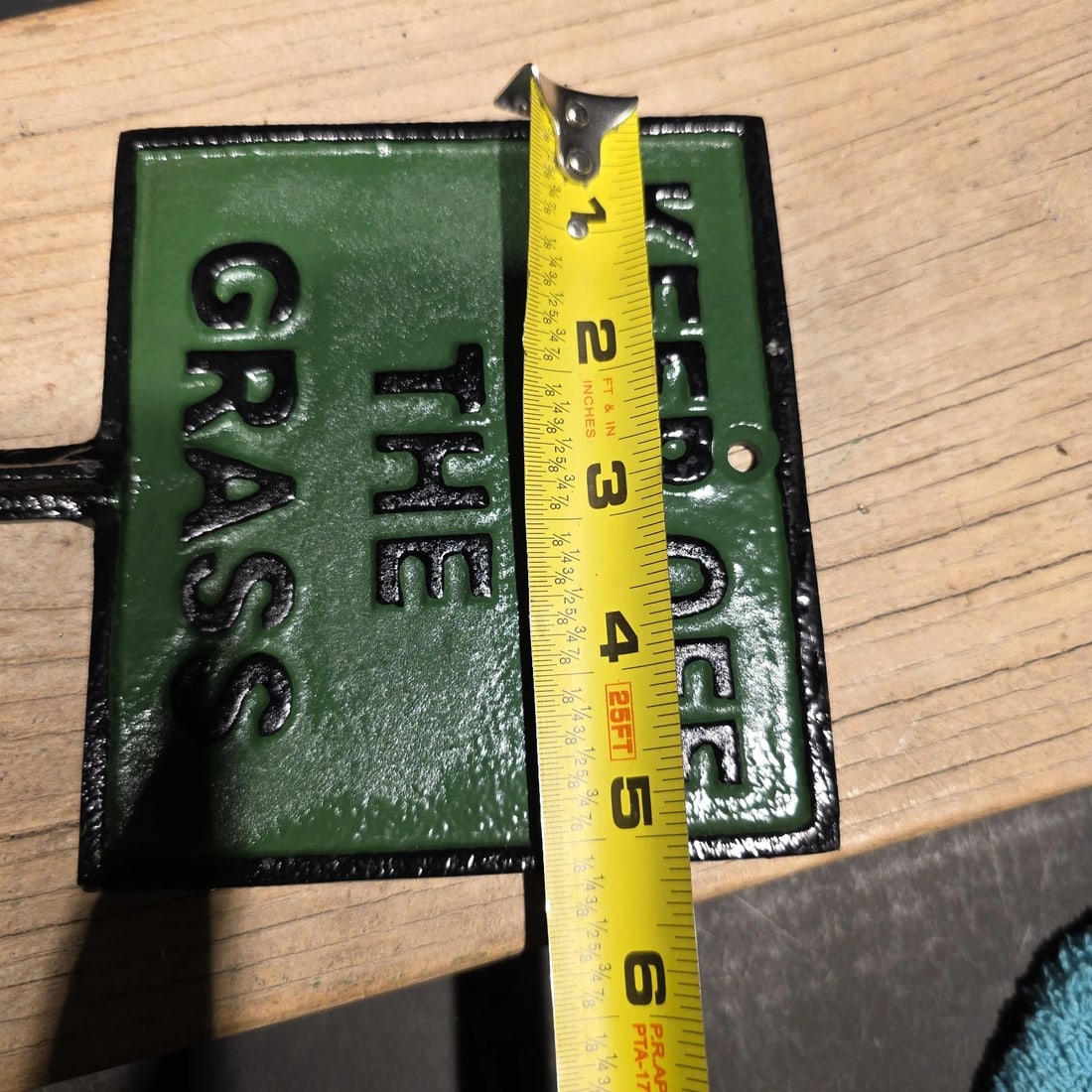 Cast Iron "Keep Off the Grass" Parks Lawn Sign - 6