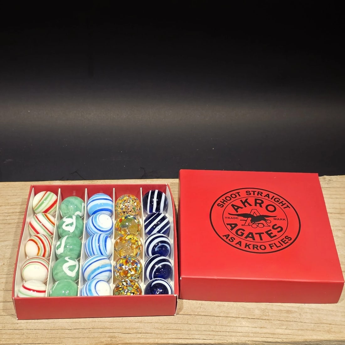 Akro Agates Box Set of Marbles - 11