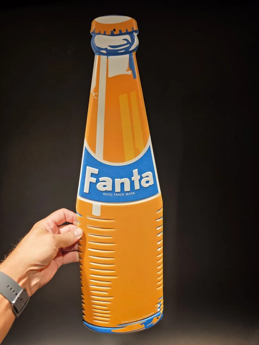 22" Vintage Style Metal Die Cut Fanta Bottle Sign - 10