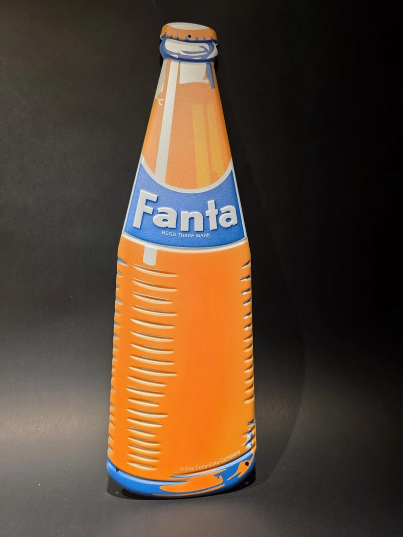 22" Vintage Style Metal Die Cut Fanta Bottle Sign - 3