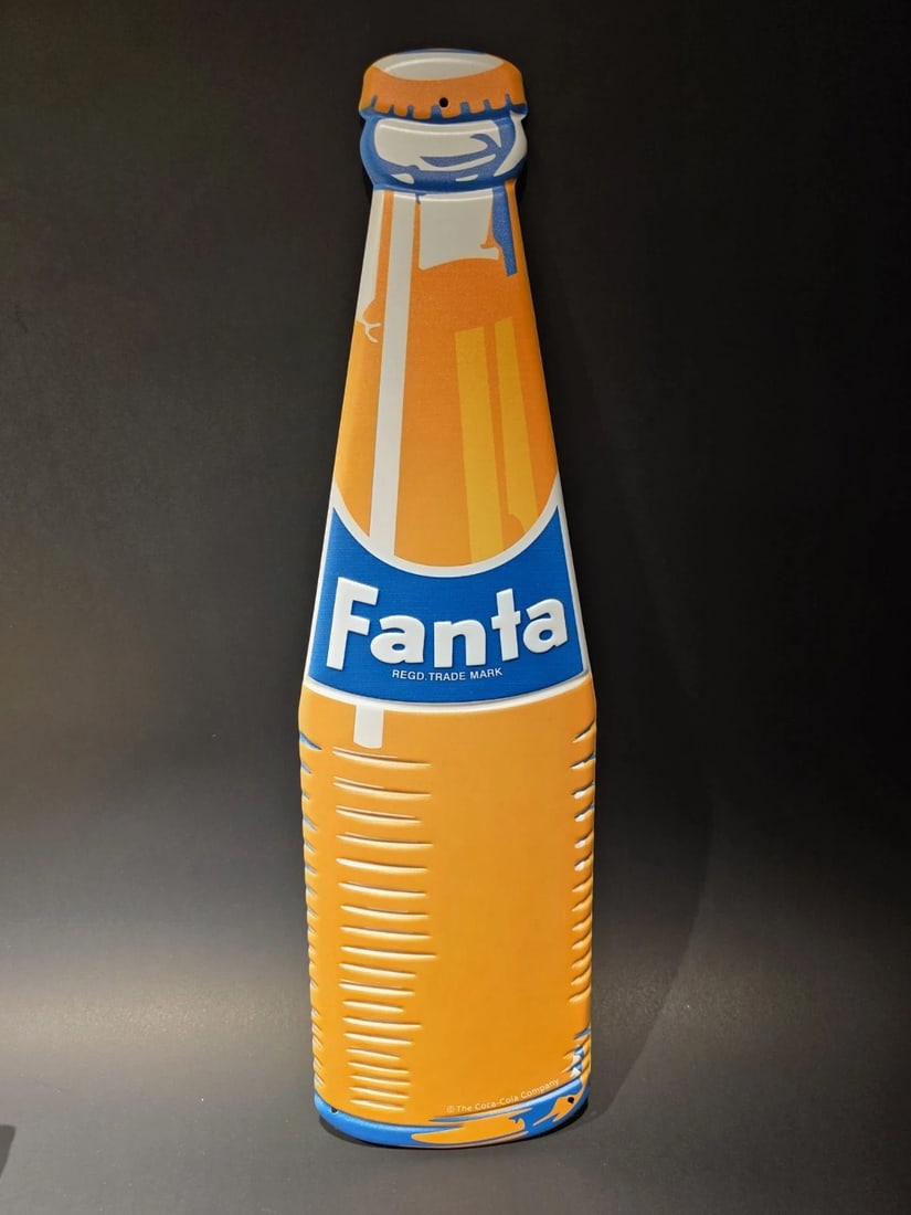22" Vintage Style Metal Die Cut Fanta Bottle Sign - 6