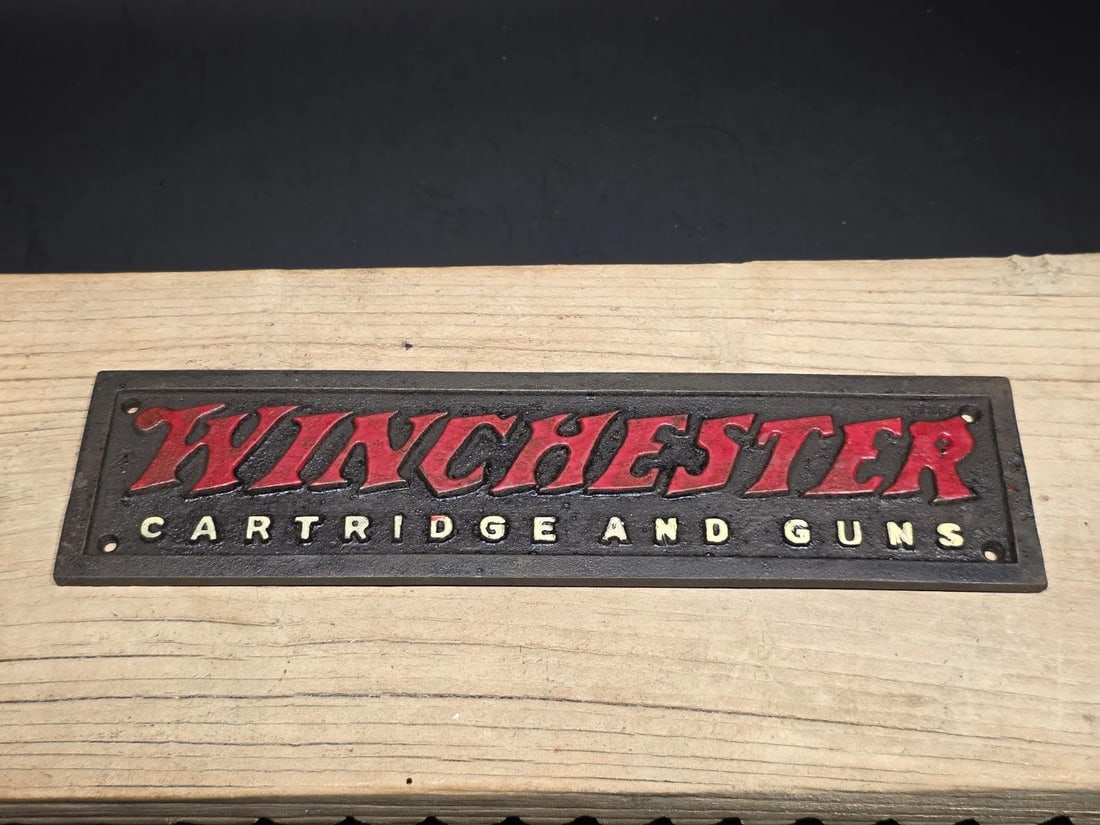 12" Cast Iron Winchester Plaque Sign - 11