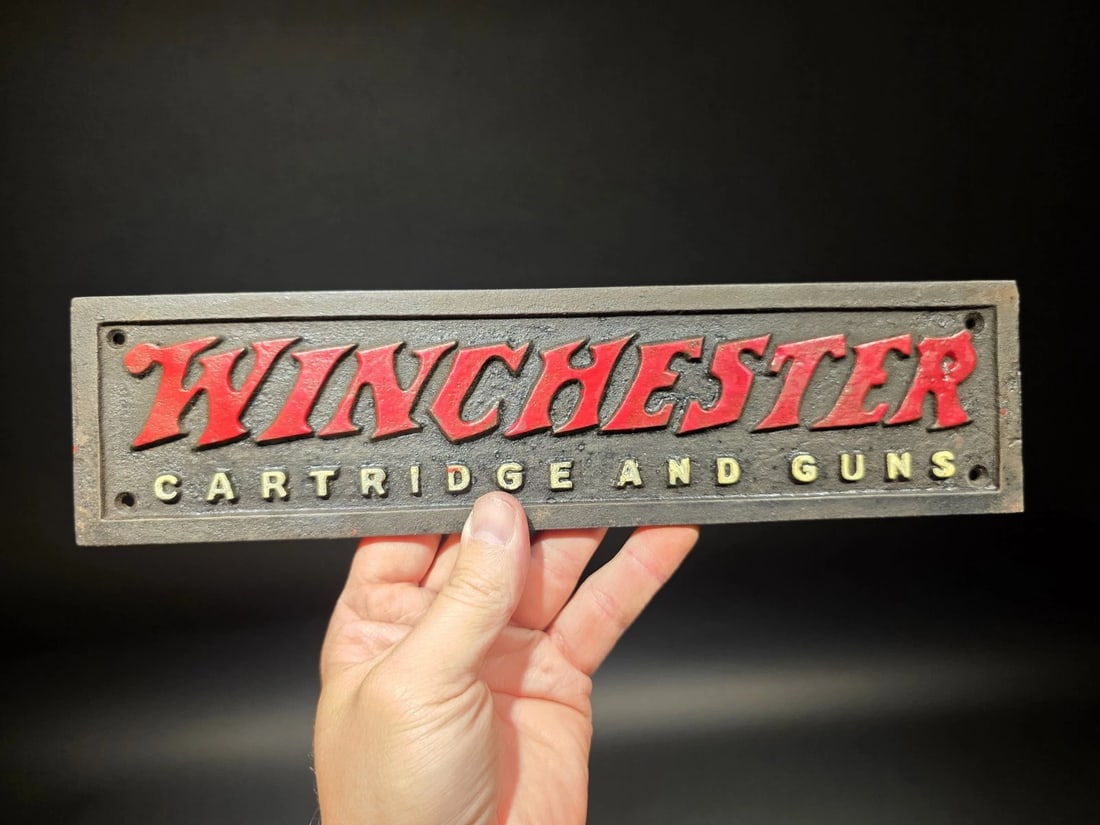 12" Cast Iron Winchester Plaque Sign - 5