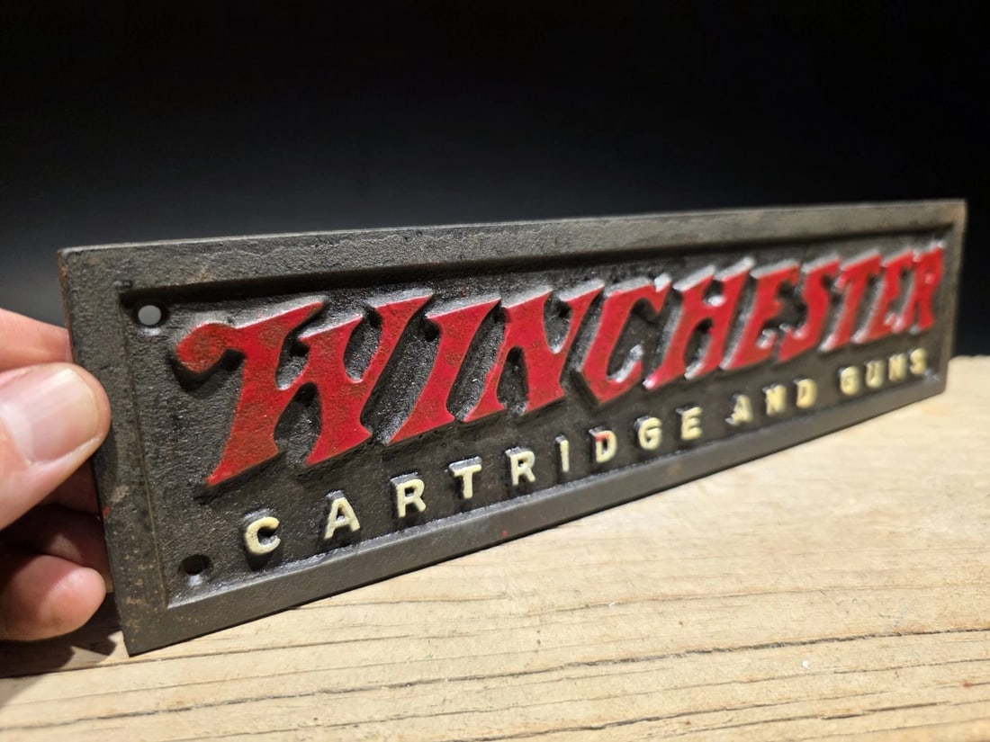 12" Cast Iron Winchester Plaque Sign - 7