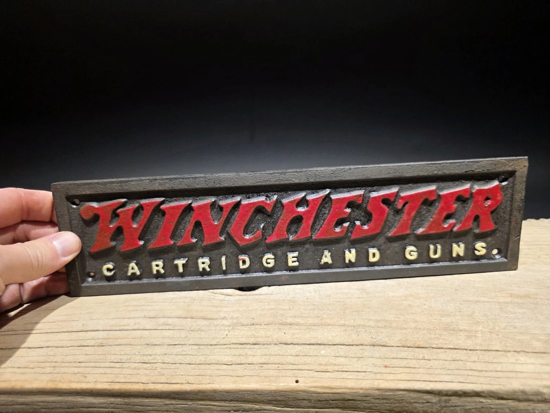 12" Cast Iron Winchester Plaque Sign - 8