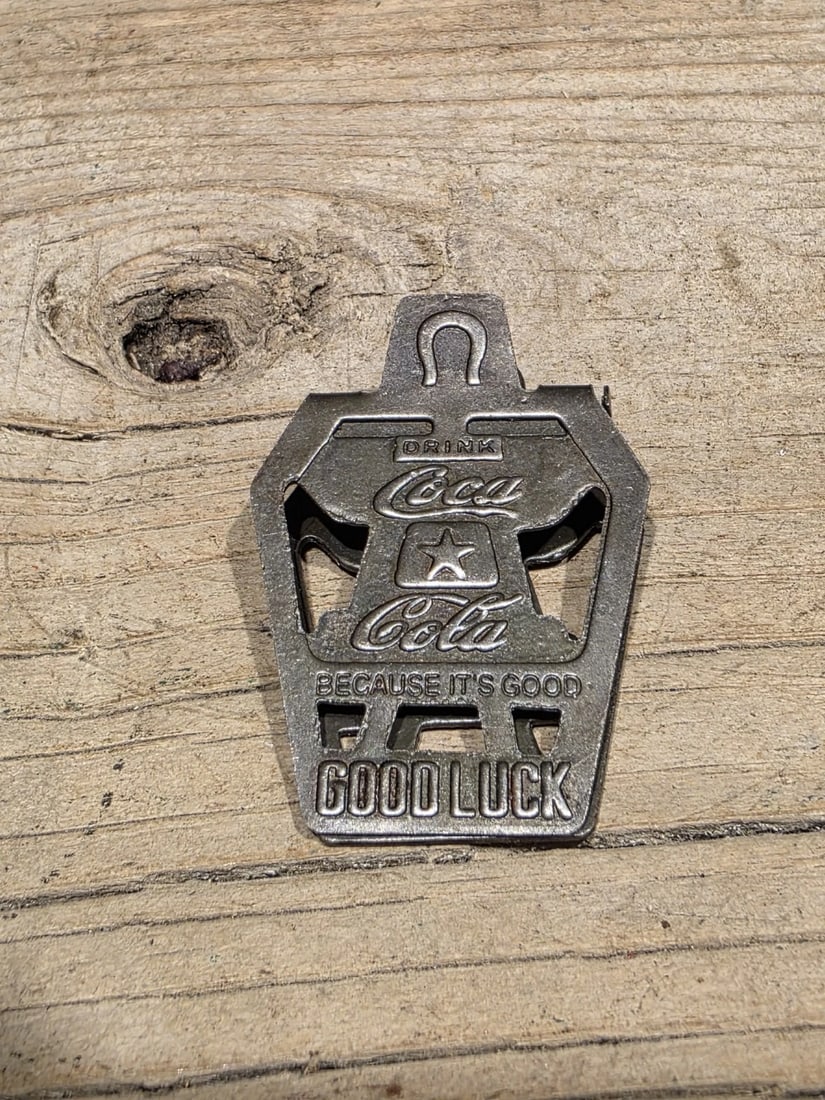 Metal Coca-Cola "Good Luck" Advertising Clip - 2