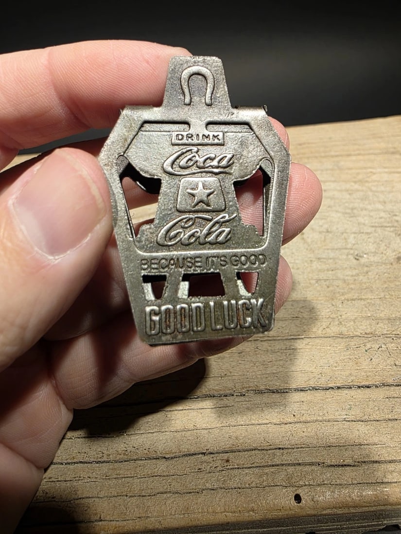 Metal Coca-Cola "Good Luck" Advertising Clip - 6