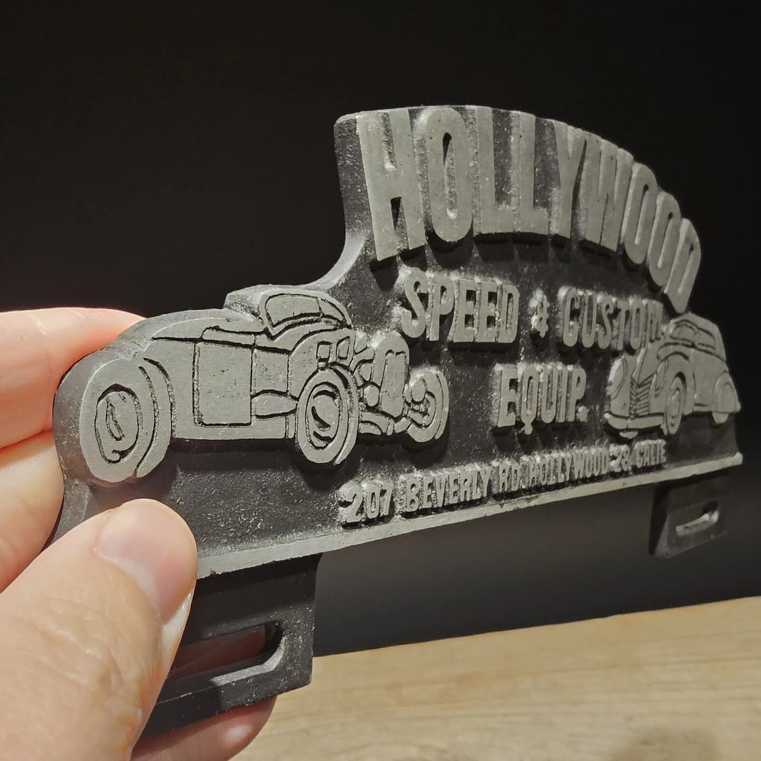 Aluminum Holywood License Plate Fob Topper - 8