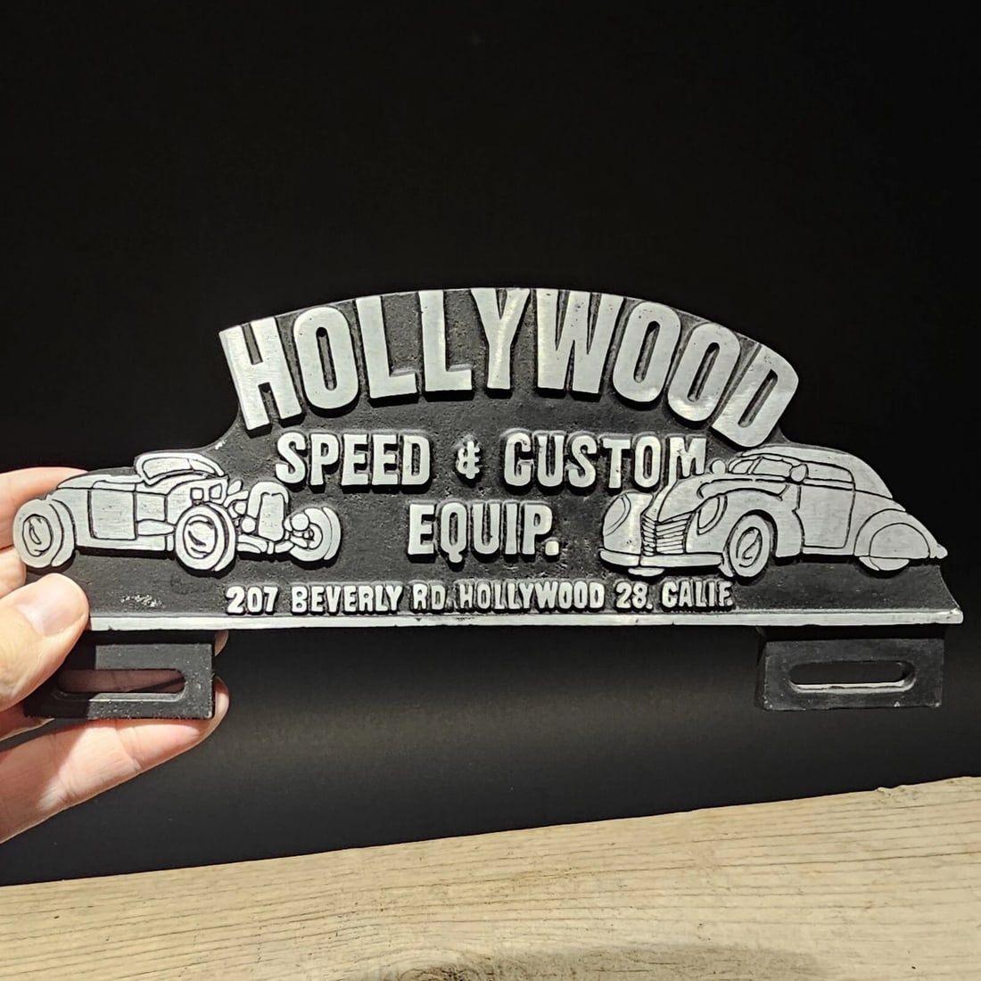 Aluminum Holywood License Plate Fob Topper - 9