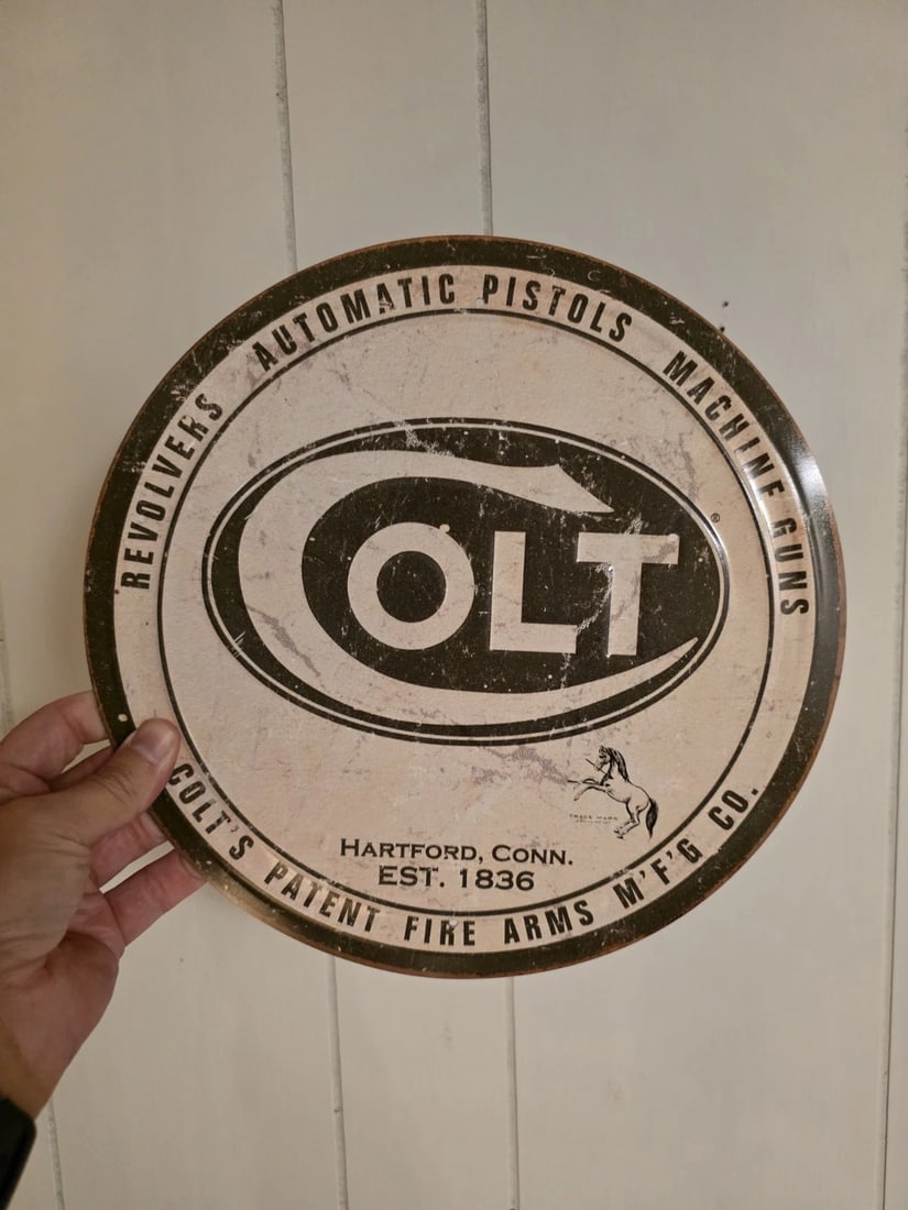 11 1/2" Metal Vintage Style Colt Sign - 7