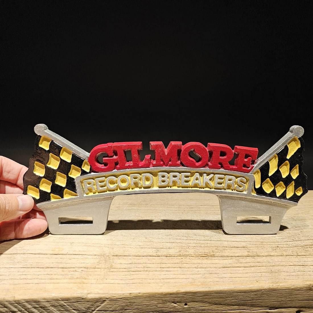 Aluminum Gilmore License Plate Fob Topper - 10