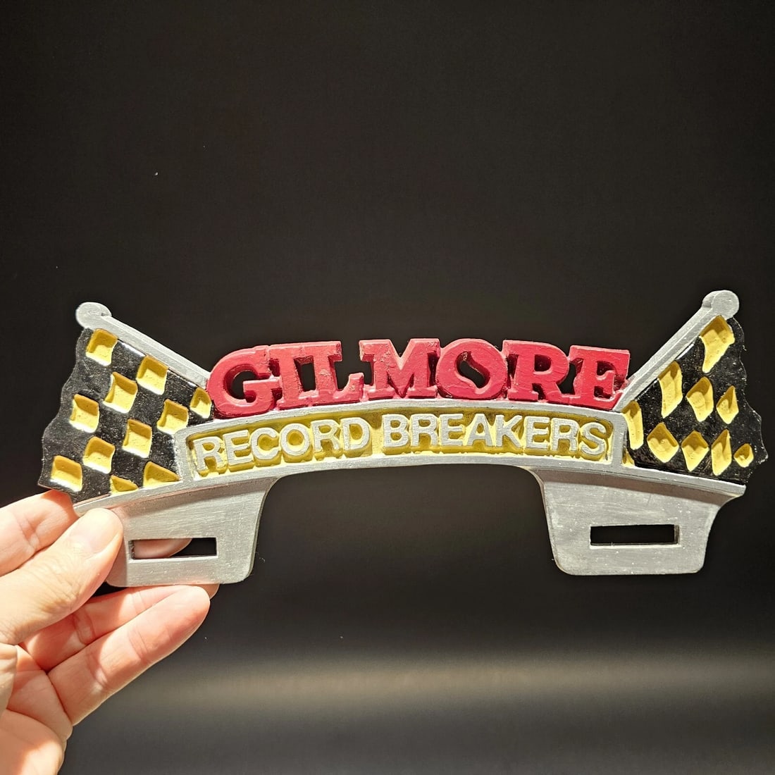 Aluminum Gilmore License Plate Fob Topper - 2