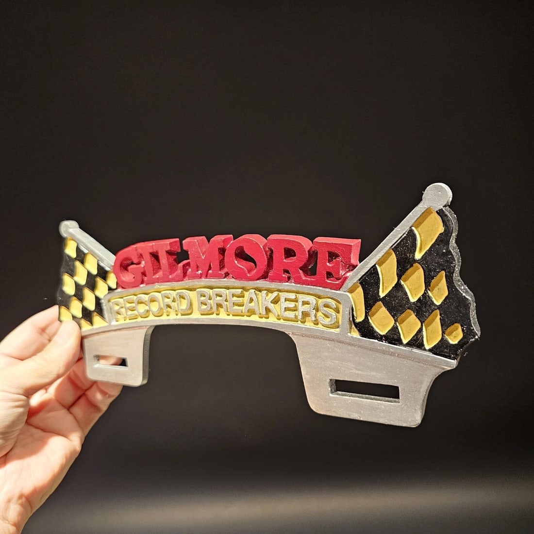 Aluminum Gilmore License Plate Fob Topper - 5