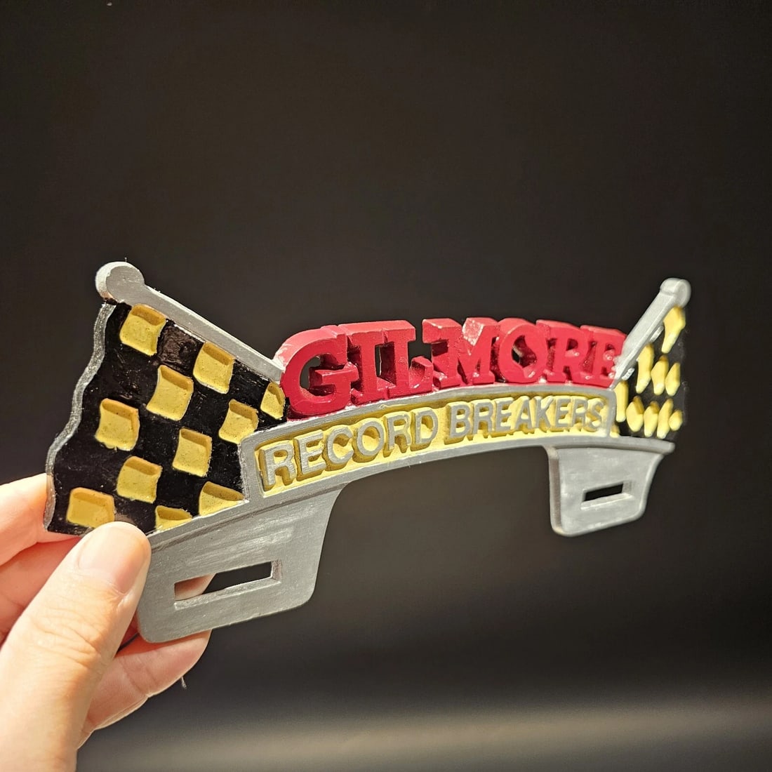 Aluminum Gilmore License Plate Fob Topper - 7