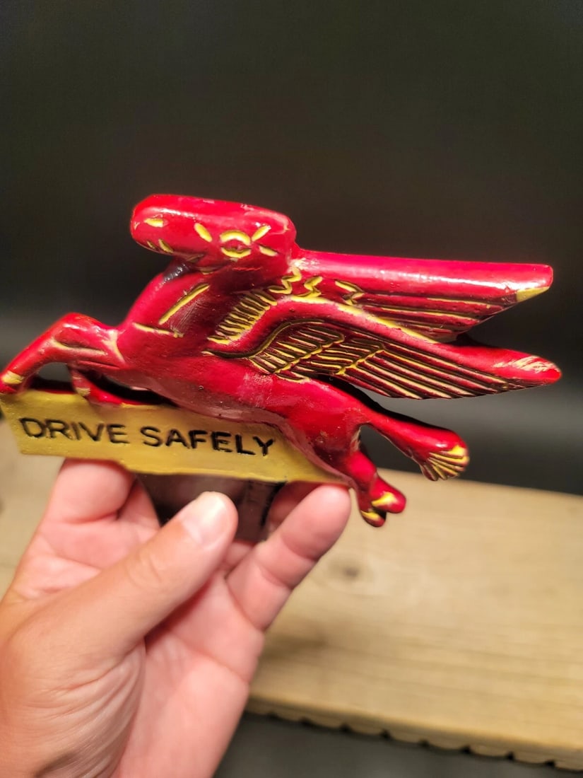 Aluminum Pegasus Drive Safely License Plate Fob Topper - 10