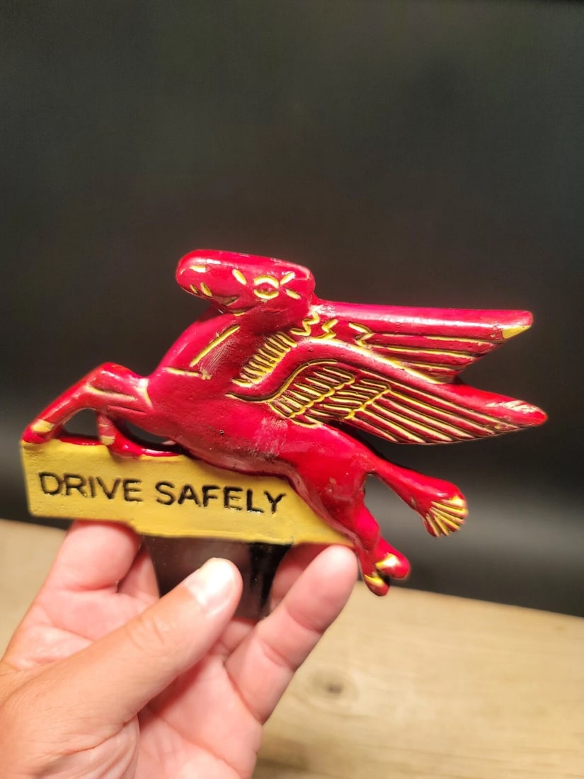 Aluminum Pegasus Drive Safely License Plate Fob Topper - 11
