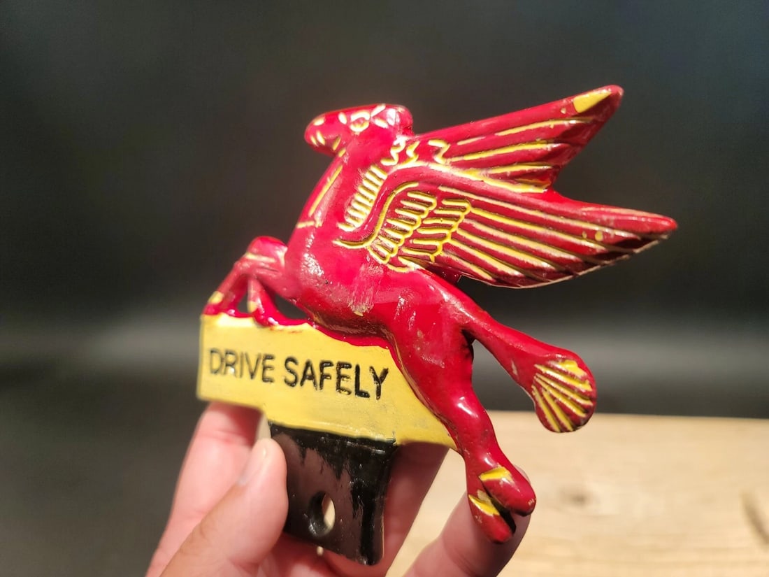 Aluminum Pegasus Drive Safely License Plate Fob Topper - 2