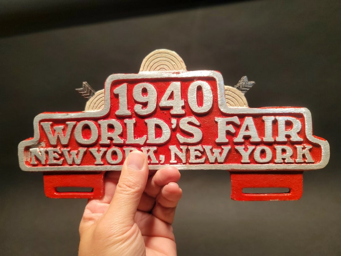 1940 World's Fair New York License Plate Frame Topper - 10