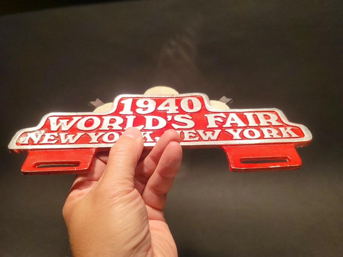 1940 World's Fair New York License Plate Frame Topper - 12
