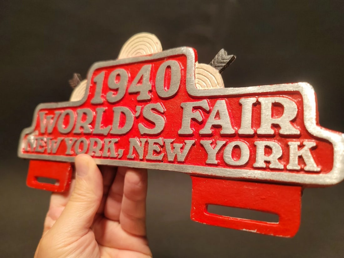 1940 World's Fair New York License Plate Frame Topper - 2