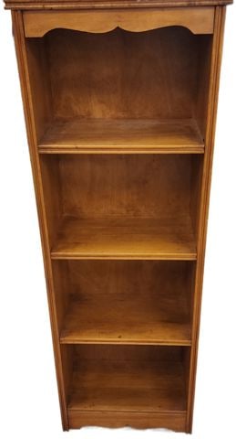 Vintage 4-Shelf 15"x 45.5" Hand-Made Country Rustic Bookcase Shelf Unit by Salmanson & Co. NYC - 3
