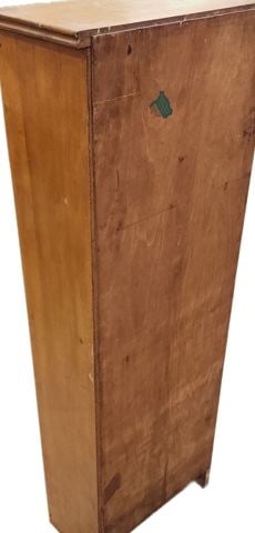 Vintage 4-Shelf 15"x 45.5" Hand-Made Country Rustic Bookcase Shelf Unit by Salmanson & Co. NYC - 5