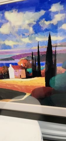 ( Set 2 of 2) Max Hayslette "Provence by the Sea II" signed Ltd Edition 30x24 seriograph of vibrant - 3