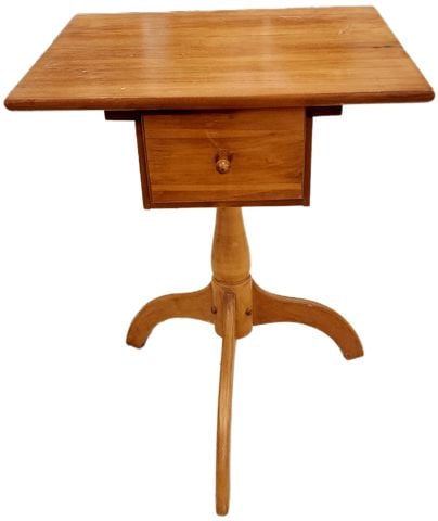 Vintage Maple or Cherry candle or sewing table in times past. Today, a perfect accent or side table. - 5