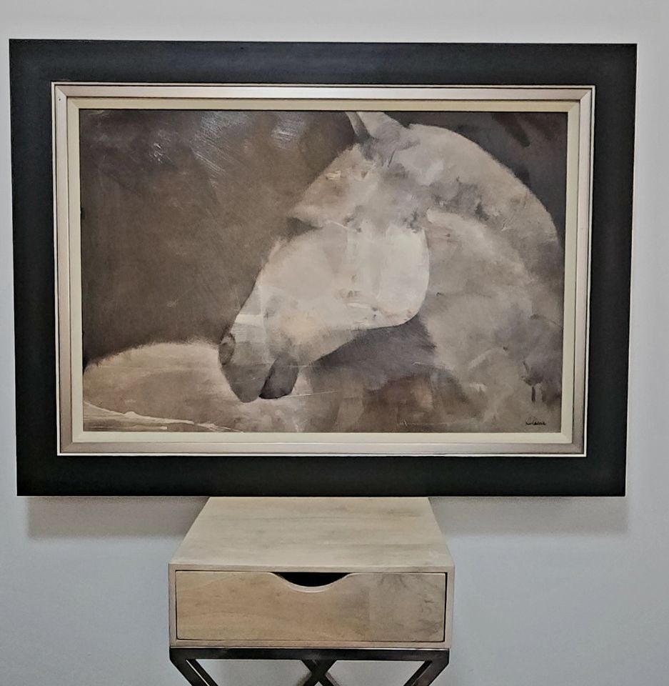 Albena Hiristova, Ltd. Edition 33x45 abstract expressionist oil painting imaged on board.: Albena Hiristova, Ltd. Edition 33x45 abstract expressionist oil painting imaged on board. Reserve: $500.00 Shipping: Domestic: Shipping rates are determined by destination International: Foreign