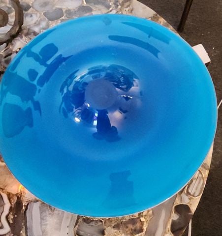 Murano -Vibrant 17"D Art Glass Centerpiece Charger Attributed to Fulvio Bianconi. - 8