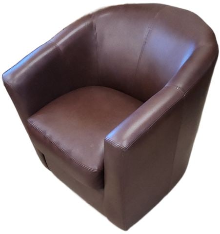 Vintage Luxury Rapallo Genuine Leather Swivel Side Chair.. perfect for most any decor. - 4
