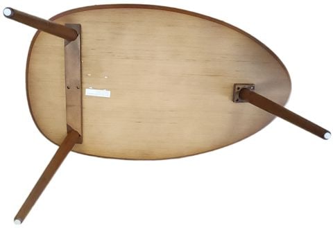 Ionic Mid-Century Modern Style Walnut Surfboard Coffee Table by Noble House Furniture - 5