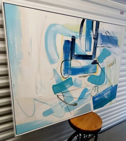 Roberts Large Modern Original Abstract Oil Painting 36"x 48" w/ Bold Impasto Brush Strokes. - 2