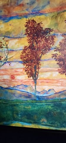 Vibrant Impressionist giclee print painting on canvas inspired by fauvist period 40 x 24 x 3"w frame - 3