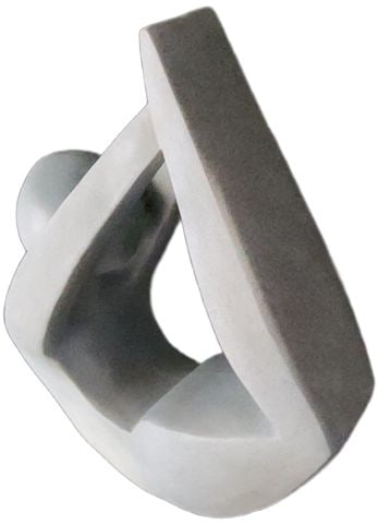 Postmodern abstract cast resin composite sculpture of female figure w/ artistic yoga interpretation. - 4