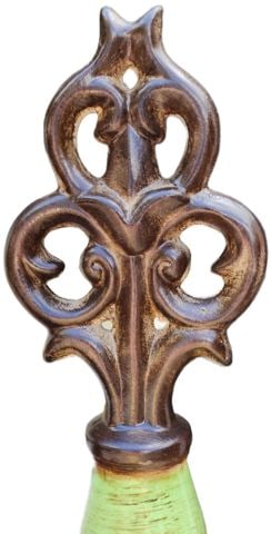 Vintage fleur de lis ceramic New Orleans sculptural pillar.. - 3