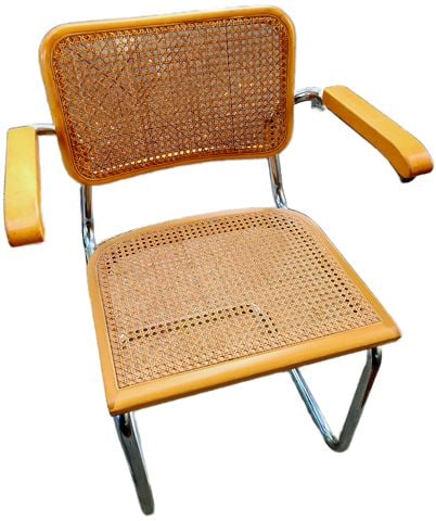 Pair of Mid-Century Cesca Italian Side Chairs by Marcel Breuer. Original designed 1928 as at MoMa. - 6