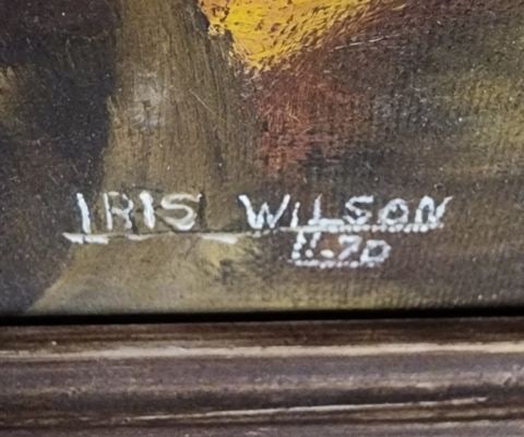 Ruthless Sea, 1970 Striking Original Impressionist Oil Painting by Iris Wilson. Image 16" x 20". - 5