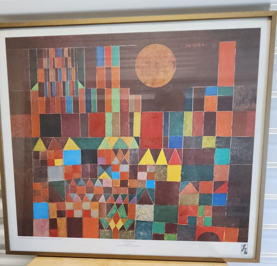 Rare 1988 Exhibition Poster of Paul Klee's Iconic "Castle and Sun" from Collection of G. D. Thompson (1 of 9)