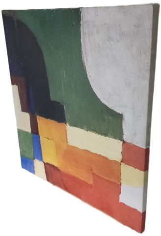 Vintage pair of bold abstract giclee canvas prints. Circa '99 Commissioned by IKEA in Great Britain. - 4