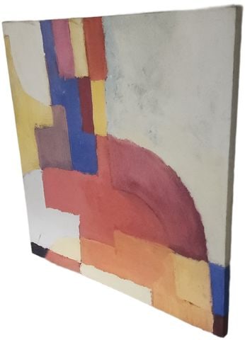 Vintage pair of bold abstract giclee canvas prints. Circa '99 Commissioned by IKEA in Great Britain. - 5